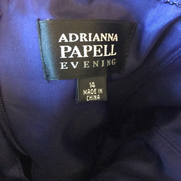 Adrianna Papell Purple Dress with Floral Skirt - Picture 8 of 8